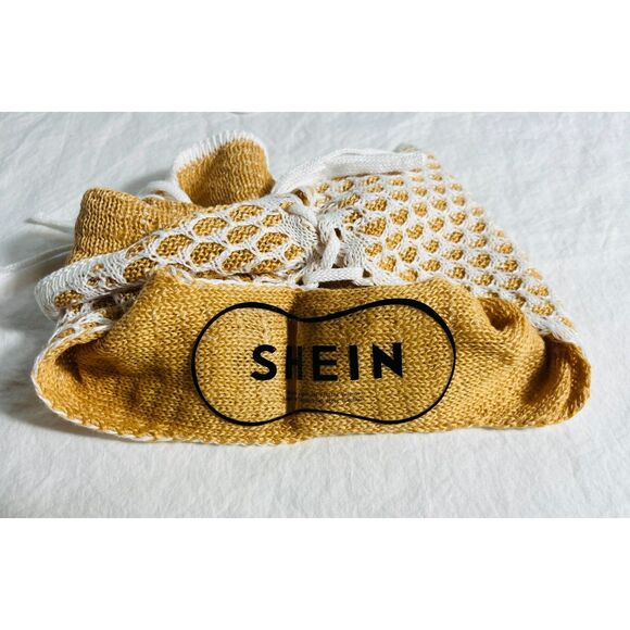 NWOT Shein Crochet Bikini XS Yellow Cream - Picture 4 of 7